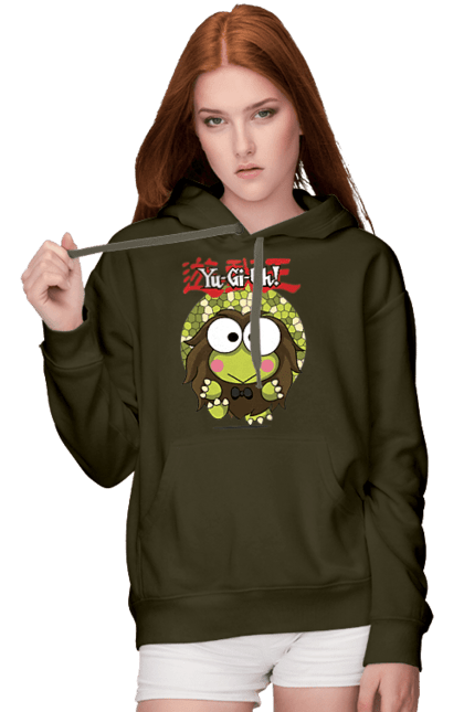 Women's hoodie with prints Yu Gi Oh! Keroppi. Brand, character, hello kitty, keroppi, yu gi oh, yugio. 2070702