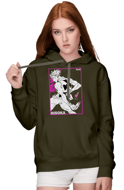 Women's hoodie with prints Hunter x Hunter Hisoka. Anime, antagonist, character, hisoka, hunter x hunter, manga. 2070702