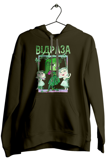 Women's hoodie with prints Inside Out Disgust. Cartoon, disgust, emotions, inside out, pixar. 2070702