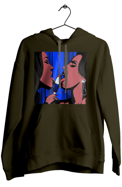 Женское худи с принтом Девушки Лижут Мороженое. 18, лизатт, сосать. 2070702