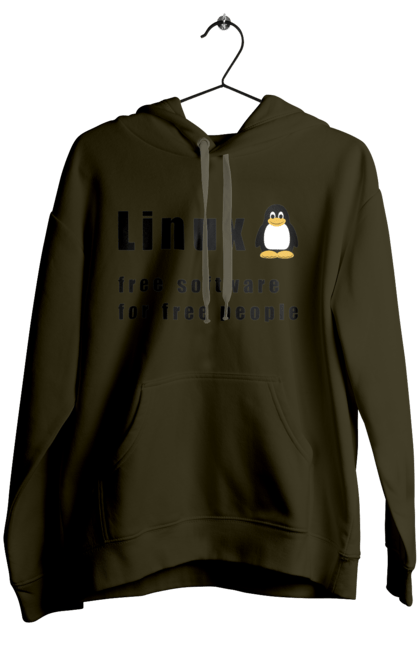 Жіноче худі з принтом "Linux Вільний Для Вільних". Linux, адміністратор, айті, айтішник, безкоштовна, безкоштовно, вільна, доступність, незалежність, операційна система, ос, пінгвін, програміст, програмне забезпечення, свобода, сервер, сисадмін, система, системний адміністратор, софт, текст, чорний. 2070702