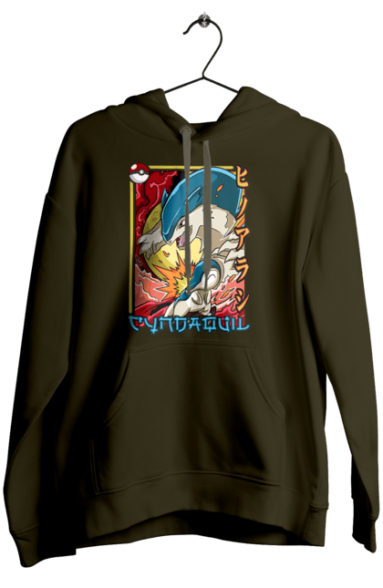 Women's hoodie with prints Pokemon Cyndaquil. Cyndaquil, nintendo, pokemon, pokemon go. 2070702