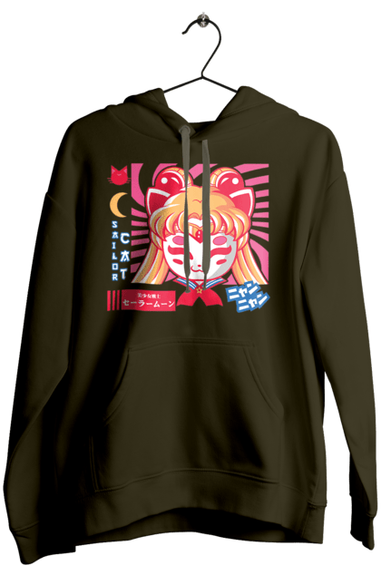 Жіноче худі з принтом "Сейлор Мун Кішка". Sailor moon, usagi tsukino, аніме, драма, кішка, кот, махо-сьодзьо, сейлор мун, серіал, усагі цукіно. 2070702