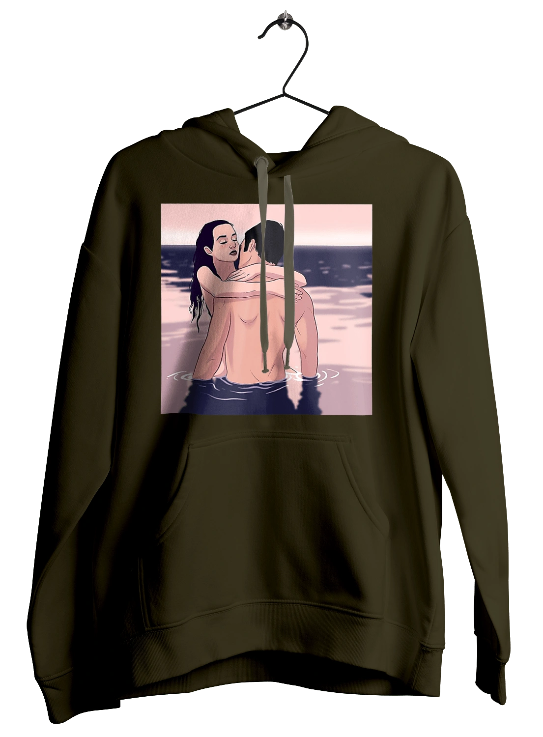 Couple Hugging In The River