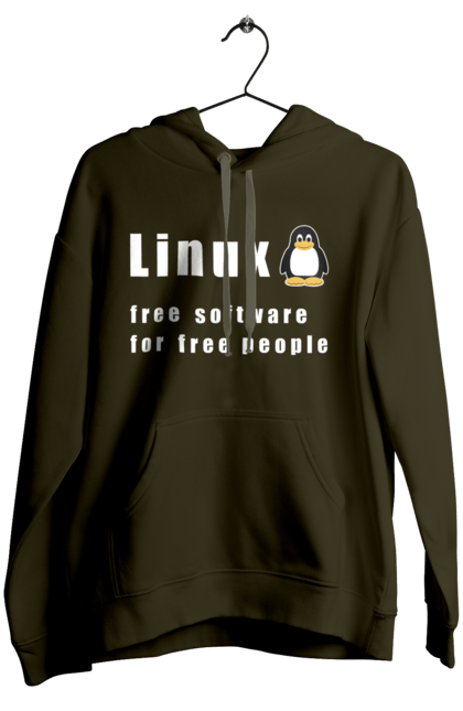 Жіноче худі з принтом "Linux Вільний Для Вільних". Linux, адміністратор, айті, айтішник, безкоштовна, безкоштовно, білий, вільна, доступність, незалежність, операційна система, ос, пінгвін, програміст, програмне забезпечення, свобода, сервер, сисадмін, система, системний адміністратор, софт, текст. 2070702