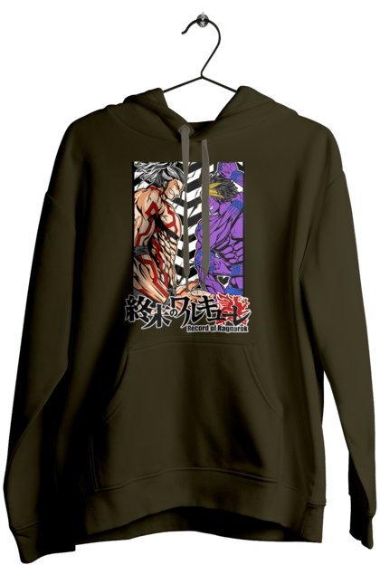 Women's hoodie with prints Record of Ragnarok Shiva vs Raiden. Anime, comics, manga, netflix, raiden, record of ragnarok, shiva. 2070702