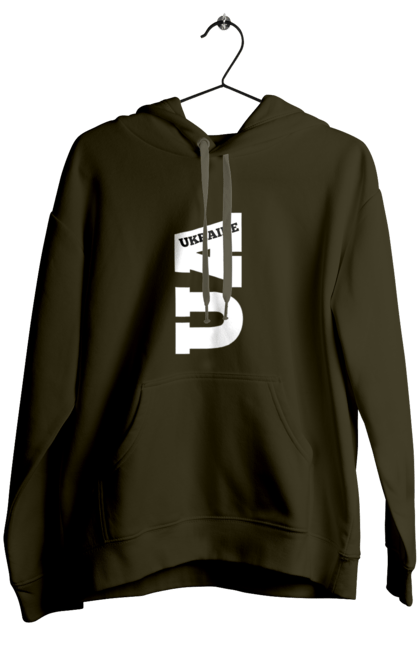 Жіноче худі з принтом "Україна". Абревіатура, батьківщина, емблема, логотип, напис, текст, україна. 2070702