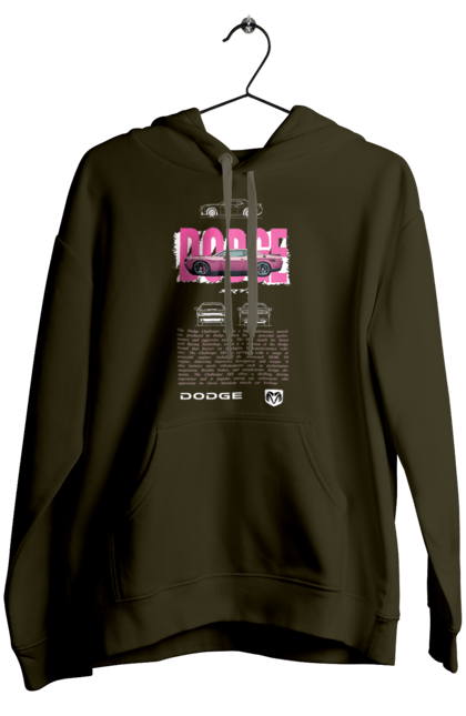 Women's hoodie with prints Dodge. Automobile, car, challenger, chrysler, dodge, race. 2070702