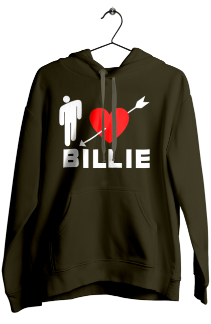 Жіноче худі з принтом "Біллі Айліш". Біллі айліш, логотип біллі айліш, принт біллі айліш, співачка біллі айліш. 2070702