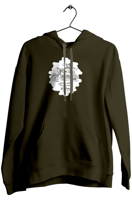 Women`s hoodie with prints Shevchenko on a motorcycle. Aeneid, books, kobzar, motorbike, shevchenko, ukrainian, vіrsh. 2070702