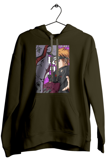 Women's hoodie with prints Naruto Yahiko. Akatsuki, anime, character, manga, naruto, ninja, pain, tv series, yahiko. 2070702