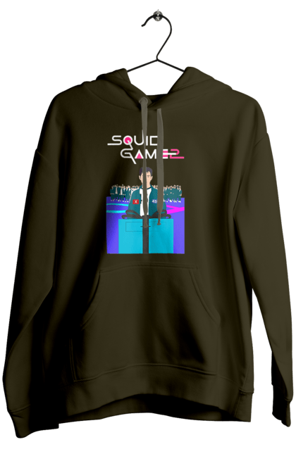 Жіноче худі з принтом "Гра в кальмара Сон Гі Хун". 456, netflix, seong gi-hun, squid game, гра в кальмара, гравець 456, нетфлікс, серіал, сон гі хун. 2070702