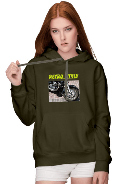 Women`s hoodie with prints Moto2. Bike, motorbike, retro, road, speed, style. 2070702