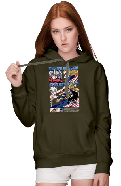 Women's hoodie with prints My hero academy Tomura, Star and Stripe. Anime, manga, mga, my hero academy, shigaraki, shigaraki tomura, star and stripe, tomura. 2070702