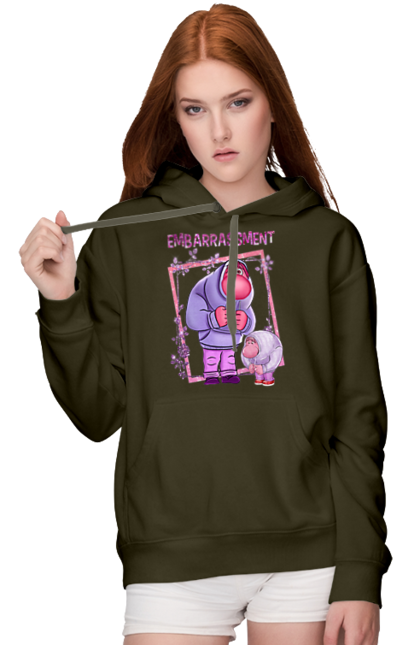 Women's hoodie with prints Inside Out Embarrassment. Cartoon, embarrassment, emotions, inside out, pixar. 2070702