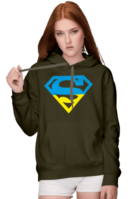 Women`s hoodie with prints Ukraine super. Super, symbolism, ukraine. 2070702
