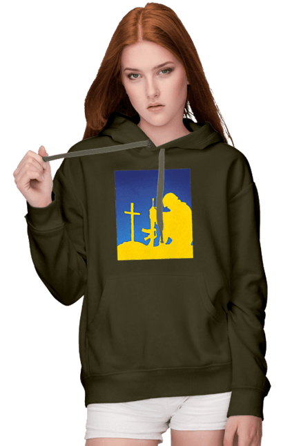 Women`s hoodie with prints Patriot. Freedom, patriot, patriotism, ukraine, ukrainian, victory. 2070702