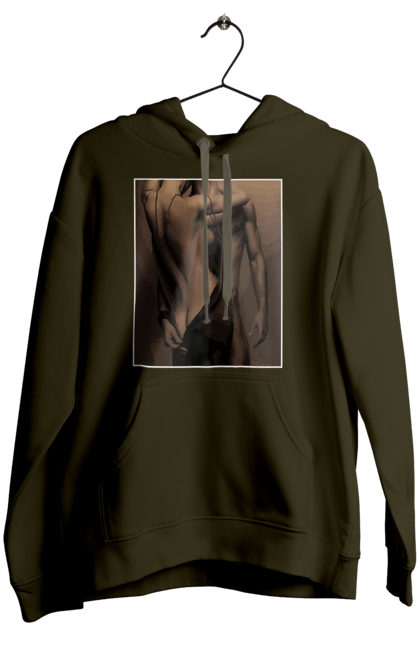 Women`s hoodie with prints Intrigue. Delight, intrigue, love, man and woman, reciprocity, sex. 2070702