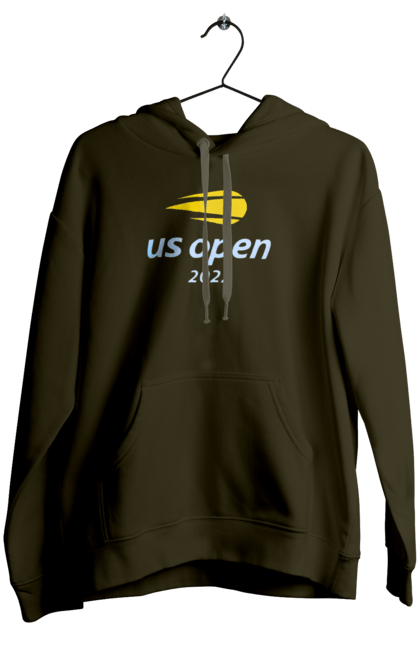 Women`s hoodie with prints US Open 2022 tennis tournament. American championship, ball, hard, new york, open championship, players, prize fund, racket, sponsor, tennis. 2070702