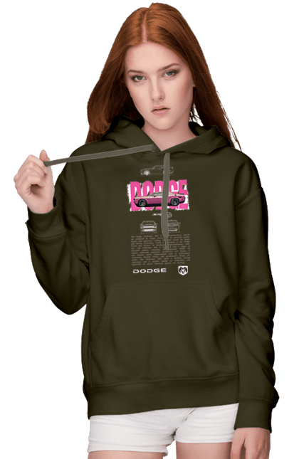 Women's hoodie with prints Dodge. Automobile, car, challenger, chrysler, dodge, race. 2070702