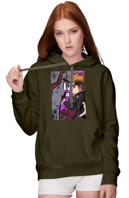 Women's hoodie with prints Naruto Yahiko. Akatsuki, anime, character, manga, naruto, ninja, pain, tv series, yahiko. 2070702