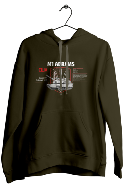 Women`s hoodie with prints M1 Abrams. Abrams, industrious, m1 abrams, tank, weapon. 2070702