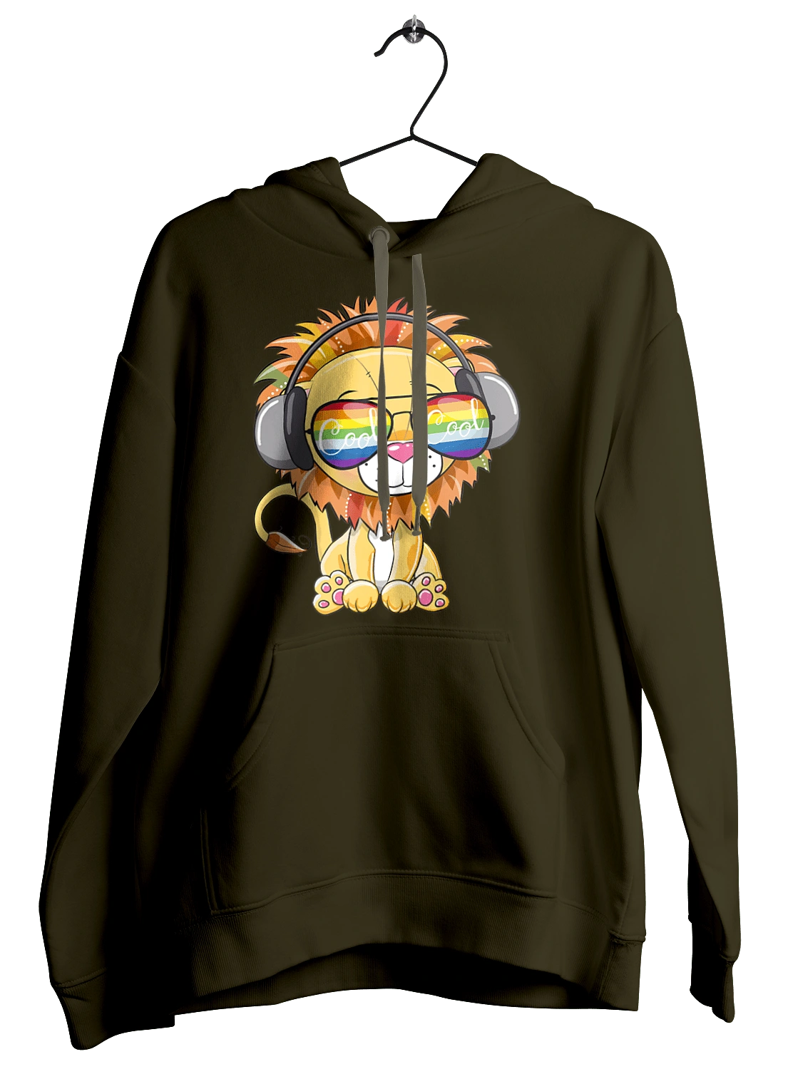 Lion In Glasses And Headphones