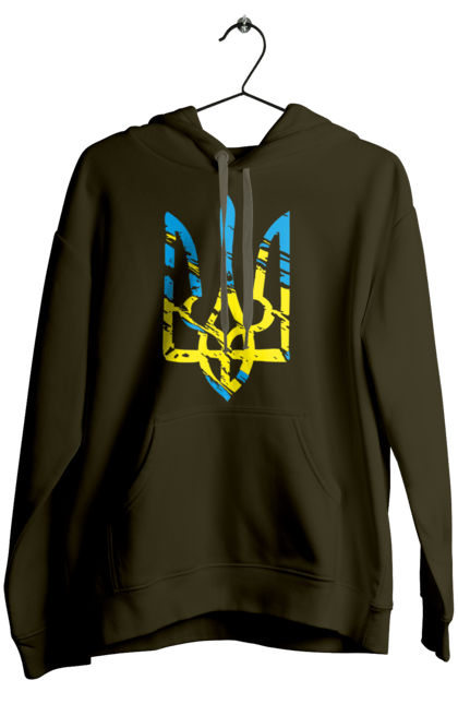 Жіноче худі з принтом "З Гербом". Герб, з гербом, з тризубом, патріотична, тризуб, як у порноактора. 2070702