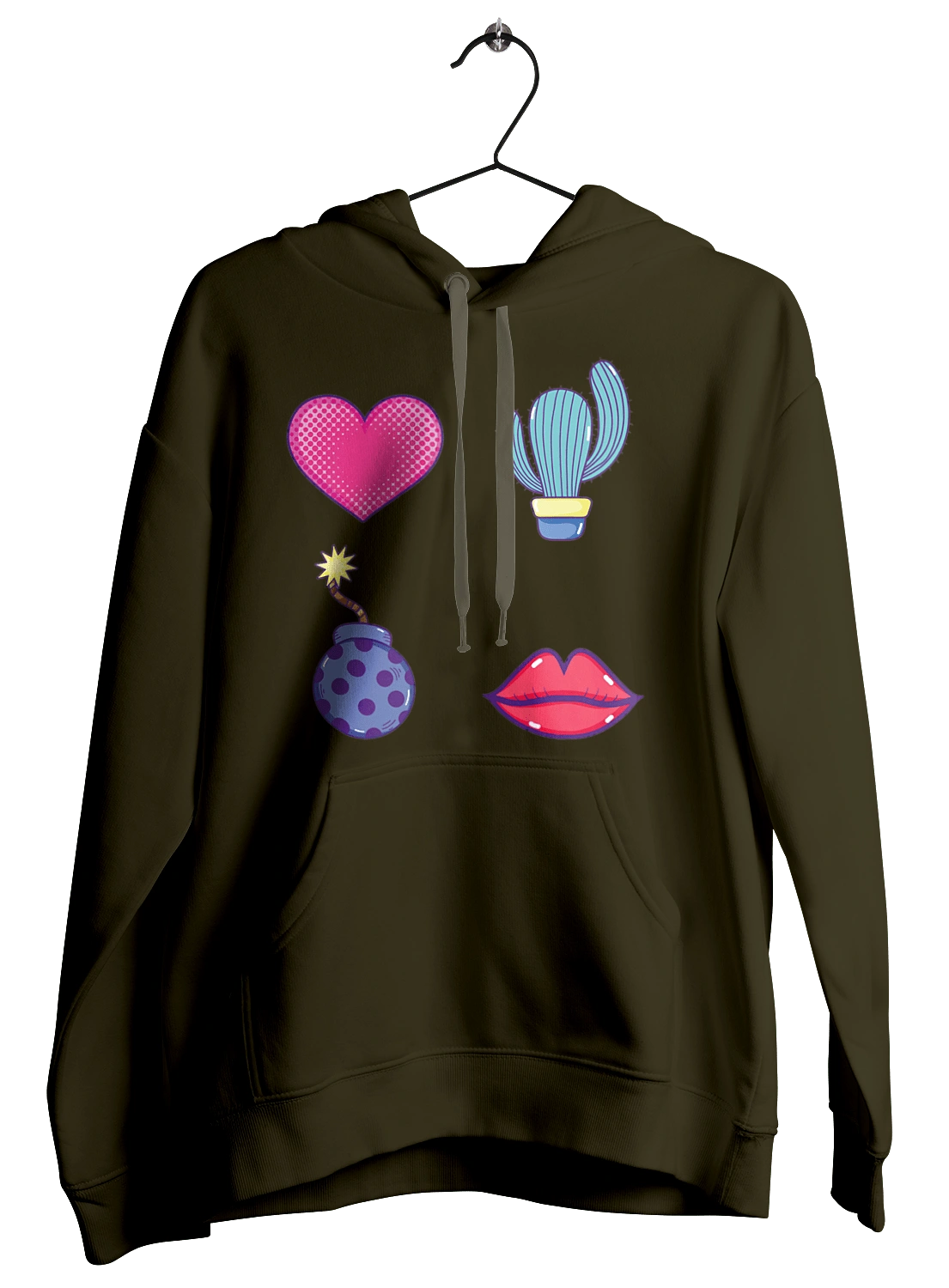 Heart, Cactus, Bomb, Lips