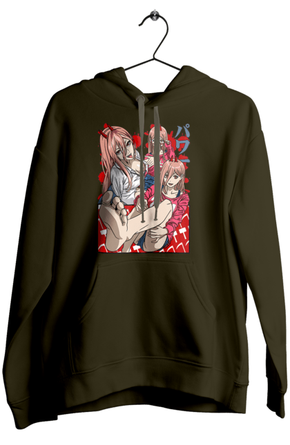 Women's hoodie with prints Chainsaw Man Power. Anime, chainsaw man, demon, manga, power, shonen. 2070702