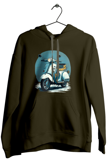 Жіноче худі з принтом "Мопед". Відпочинок, літо, мопед, скутер, швидкість. 2070702