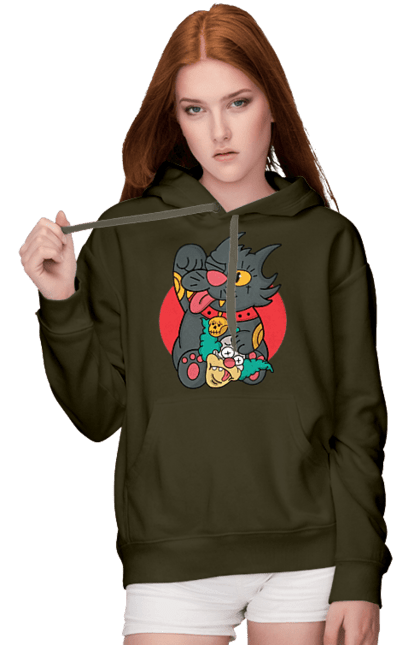 Women`s hoodie with prints The Simpsons Krusty the Clown. Clown, krusty, krusty the clown, simpsons. 2070702