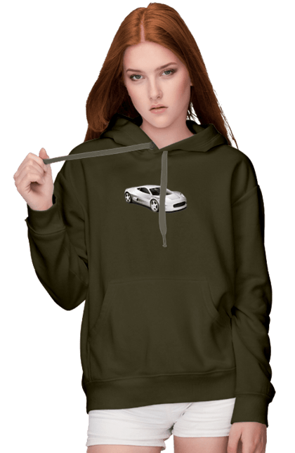 Women`s hoodie with prints Auto.1. Auto, graphics, photo, sports car. 2070702