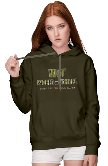 Women`s hoodie with prints World Of Tanya. Computer, feminine, humor, joke, name, parody, play, tanechka, tank, tanks, tanya, tatiana, world, world of tanks, wot. 2070702