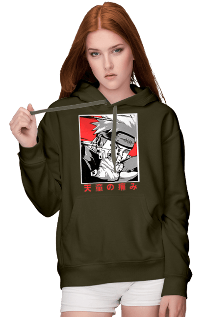 Women's hoodie with prints Naruto Yahiko. Akatsuki, anime, character, manga, naruto, ninja, pain, tv series, yahiko. 2070702