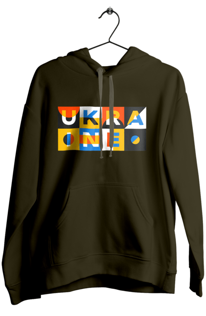 Жіноче худі з принтом "Україна". Напис україна, символ україни, текст україна, україна. 2070702