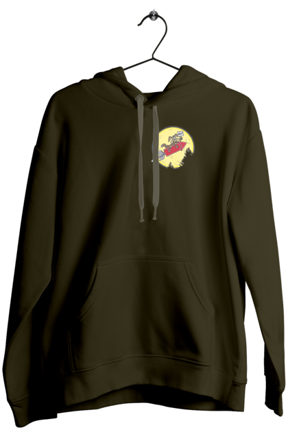 Women`s hoodie with prints Wile E. Coyote. Anti-hero, cartoon character, fast and bold, funny melodies, kayot, north american cayot, thief, villas, wiley, wili kayot. 2070702