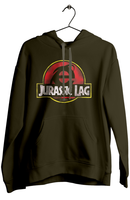 Women's hoodie with prints Jurassic lag. Antiquity, browser, ie, internet explorer, jurassic park, lag, microsoft, not, windows. 2070702