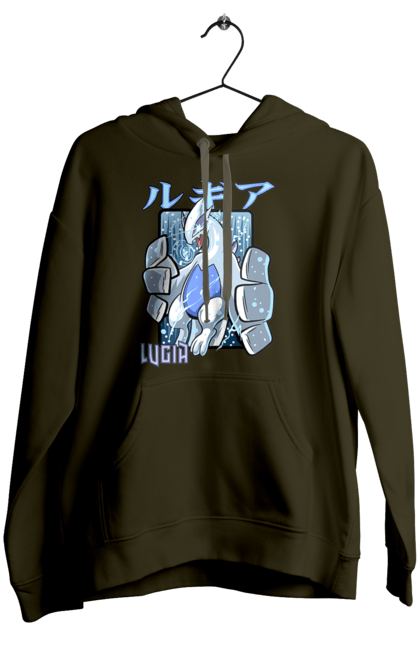 Women's hoodie with prints Pokemon Lugia. Anime, games, lugia, nintendo, pokemon, pokemon go. 2070702