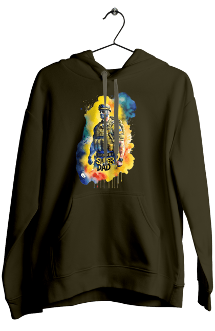 Жіноче худі з принтом "Супер тато ЗСУ". День батька, день тата, зсу, люблю тата, супер, супер тато, супер тато зсу, тато, тато зсу, україна. 2070702