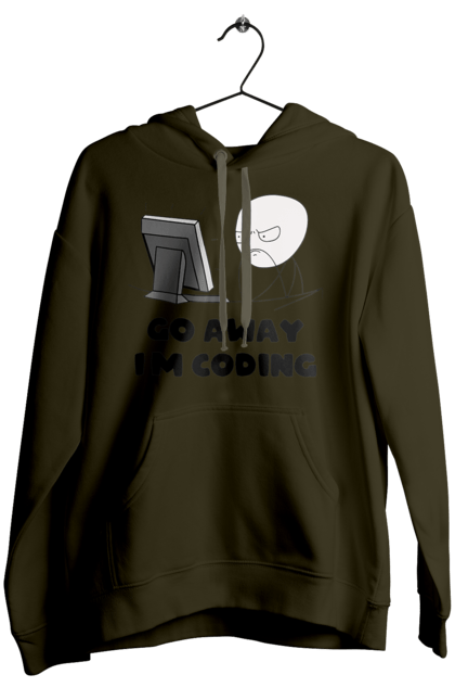 Жіноче худі з принтом "Іди Я кодую". Айті, айтішник, для айтішника, для програміста, йди я кодую, майстер коду, подарунок айтішнику, подарунок програмісту, програміст, розробник. 2070702
