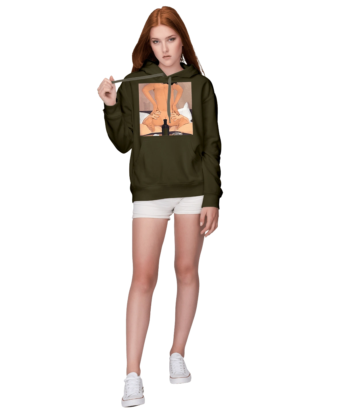 Naked Girl, Bottle And Cigarettes