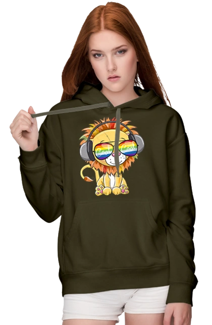 Lion In Glasses And Headphones