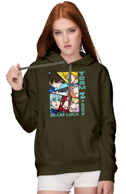 Women's hoodie with prints Blue Lock. Anime, blue lock, blue prison, manga, sport, sports anime. 2070702