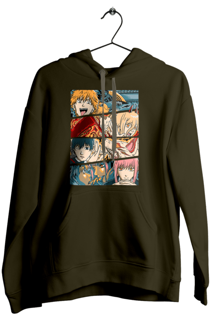 Women's hoodie with prints Chainsaw Man. Anime, chainsaw man, demon, denji, manga, pochita, shonen. 2070702