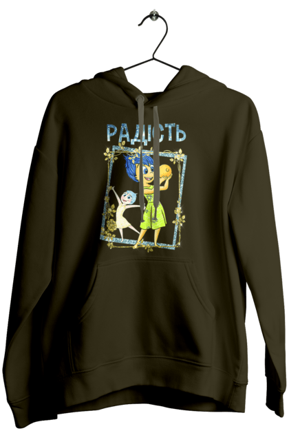 Women's hoodie with prints Inside Out Joy. Cartoon, emotions, inside out, joy, pixar. 2070702