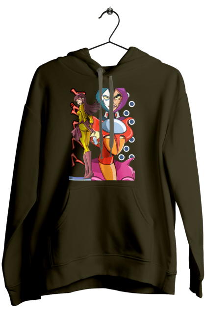 Women's hoodie with prints Mazinger Z Aphrodite. Anime, aphrodite, manga, mazinger z, mecha, robots. 2070702