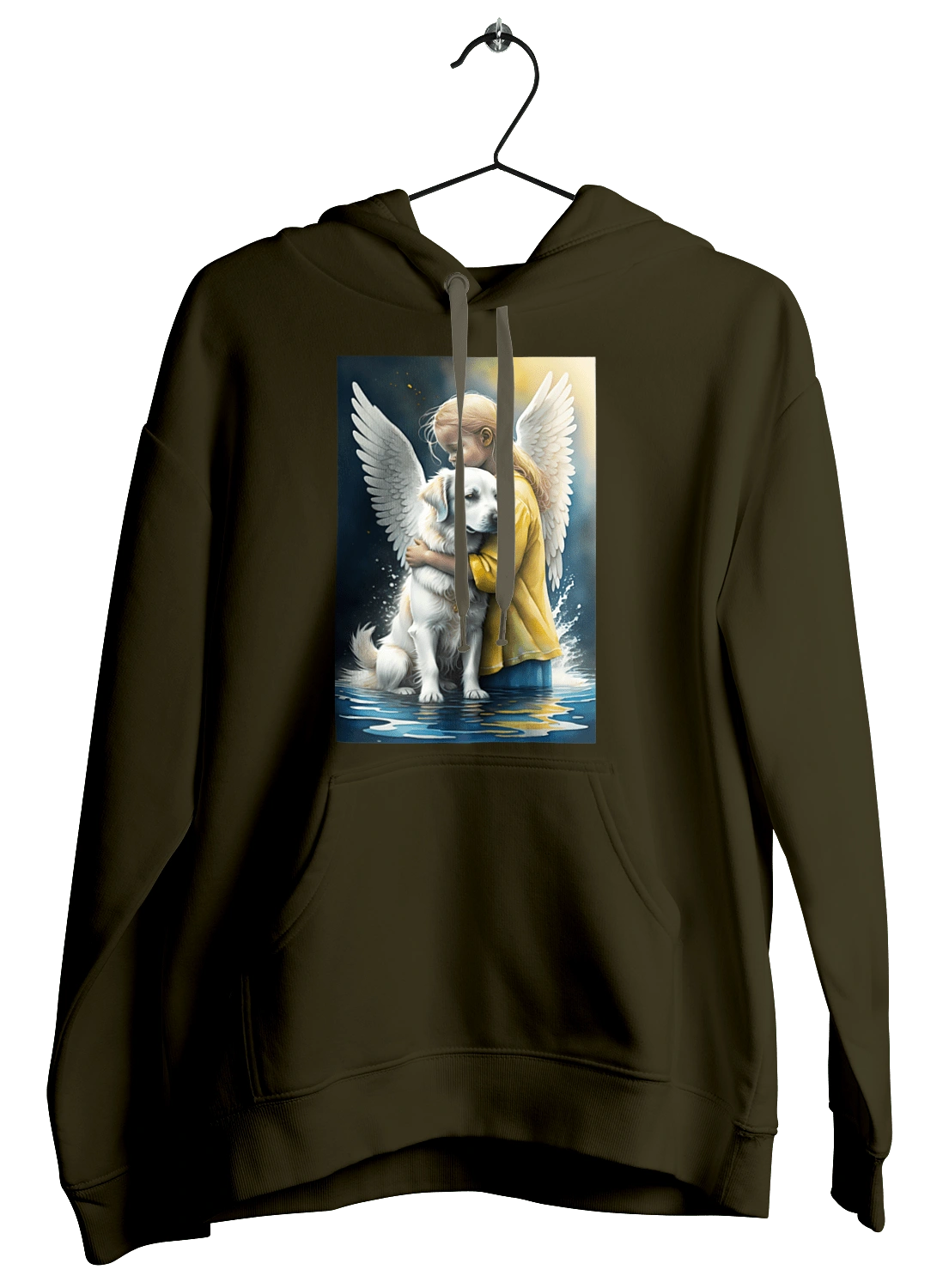 Girl and dog angel [memorial to dead animals]