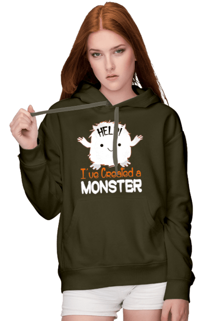Women`s hoodie with prints Help! I've created a monster. Creation, halloween, help, holiday, monster. 2070702