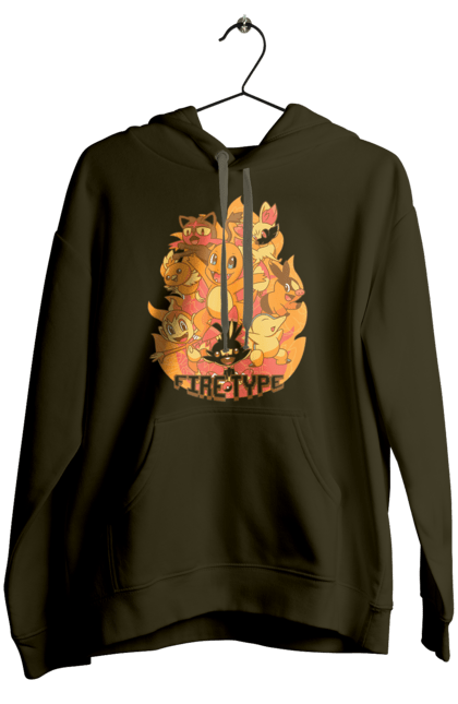 Women's hoodie with prints Pokemon Charmander. Anime, charmander, games, nintendo, pokemon, pokemon go. 2070702